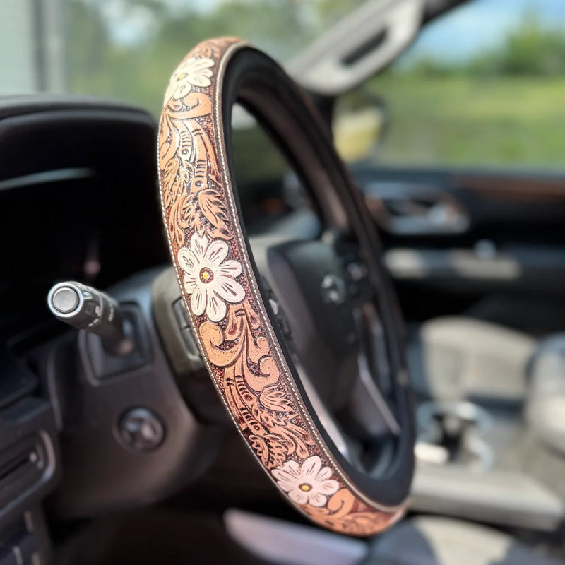 🤠Retro Western Cowboy Car Universal Steering Wheel Cover