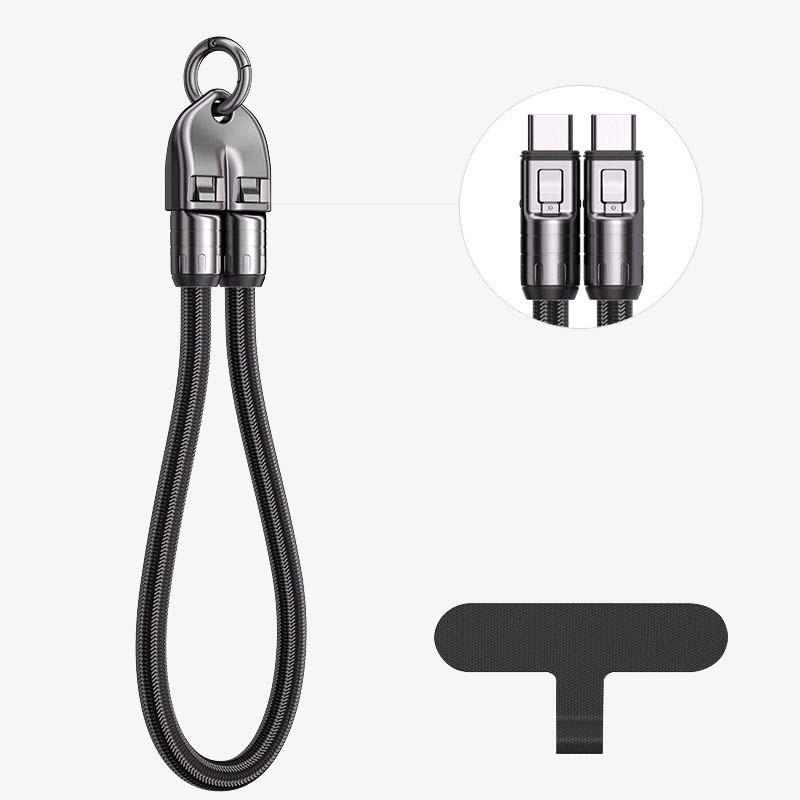 ✨Dual Type-C Fast Charging Data Cable with Wearable Lanyard📱