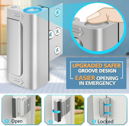 Upgraded Home Security Door Reinforcement Lock
