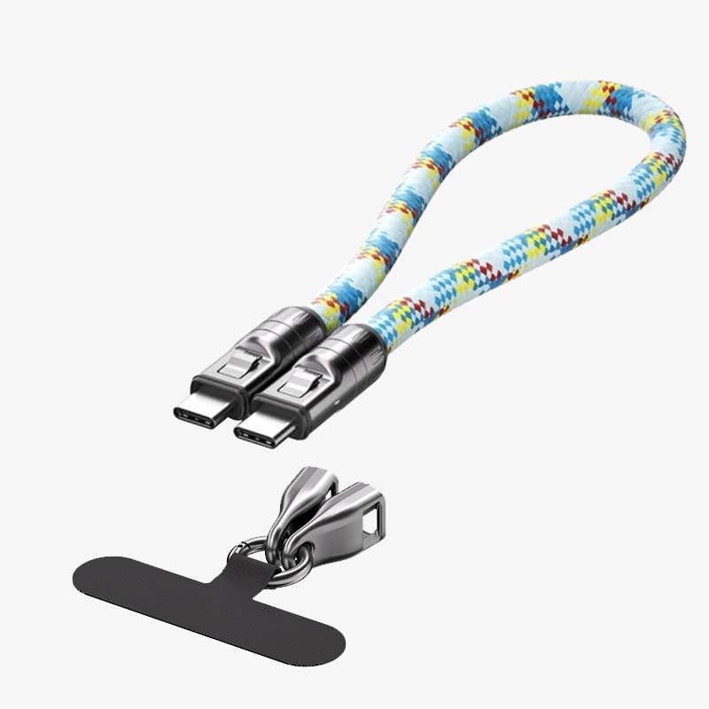 ✨Dual Type-C Fast Charging Data Cable with Wearable Lanyard📱