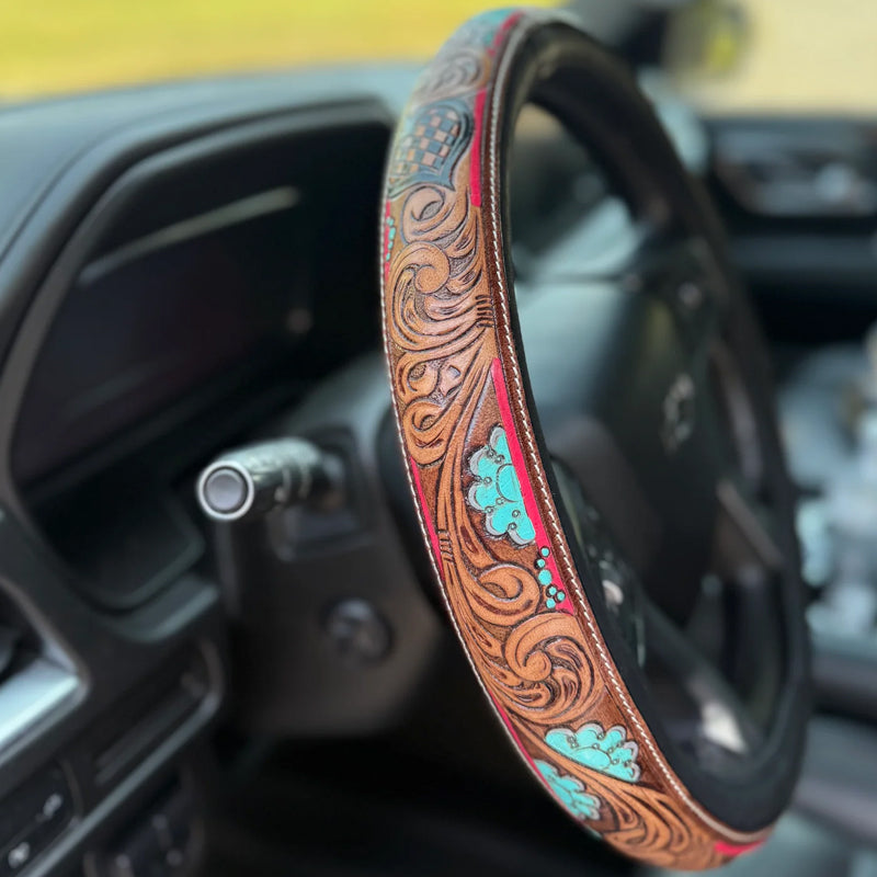 🤠Retro Western Cowboy Car Universal Steering Wheel Cover