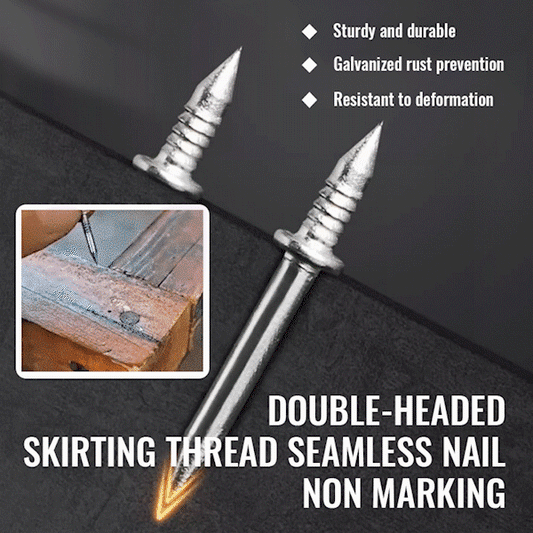 Double-Headed Skirting Thread Seamless Nail