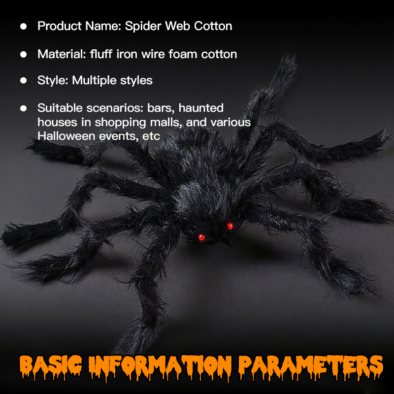 🕷️Halloween Decoration Giant Fluffy Spider Army🖤