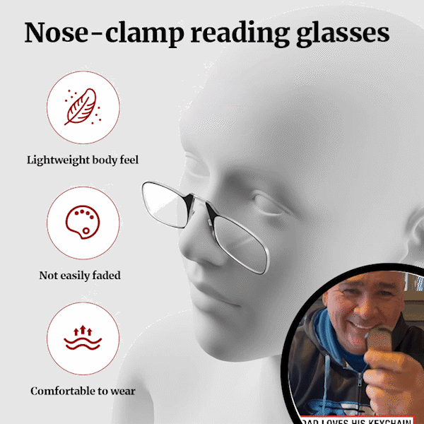 👀Clip-Nose Soft Silicone Reading Glasses Keychain