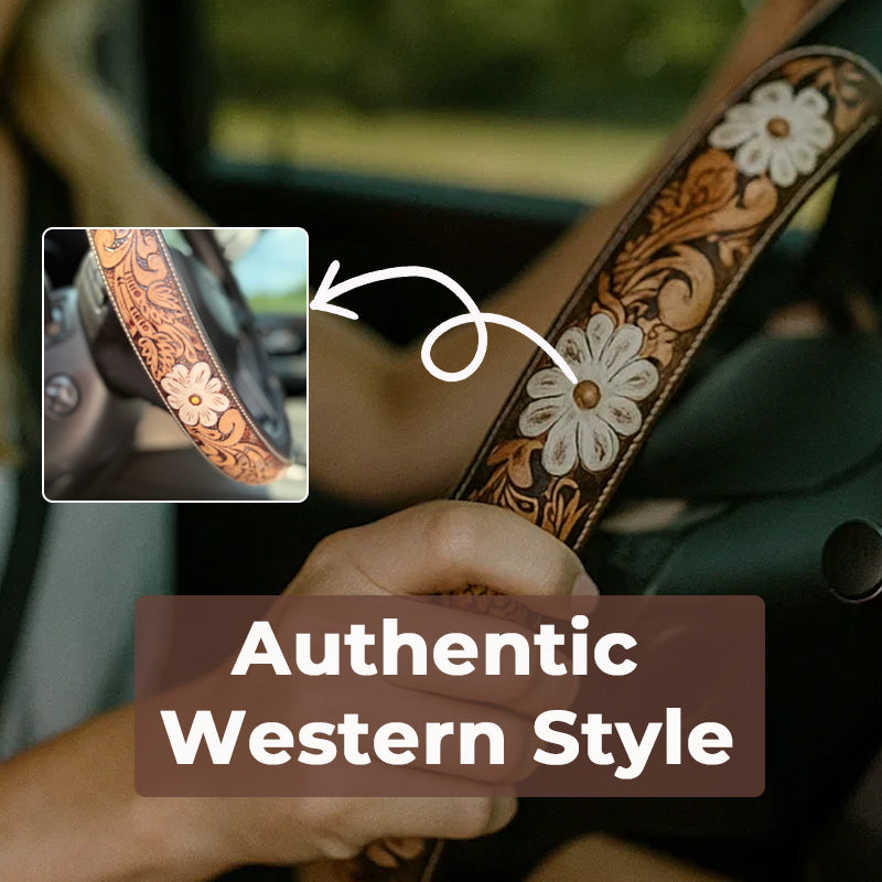 🤠Retro Western Cowboy Car Universal Steering Wheel Cover