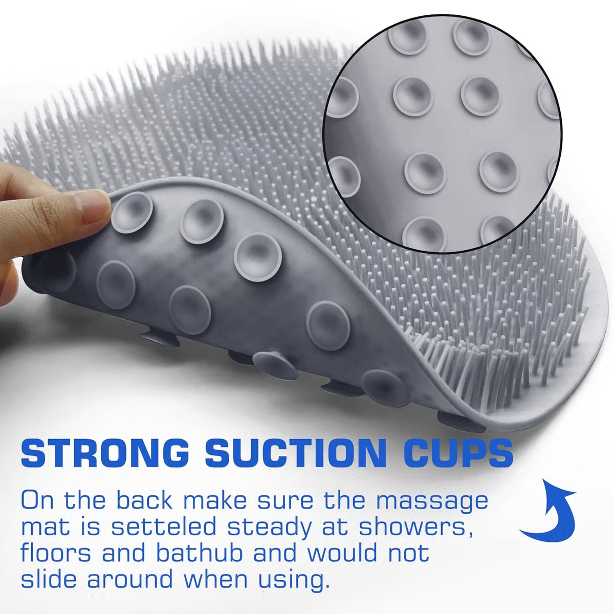 Shower Foot Scrubber Mat with Non-Slip Suction Cups