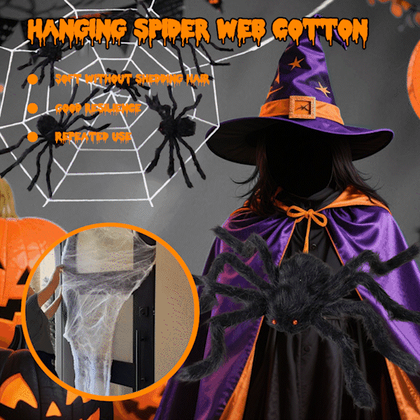 🕷️Halloween Decoration Giant Fluffy Spider Army🖤