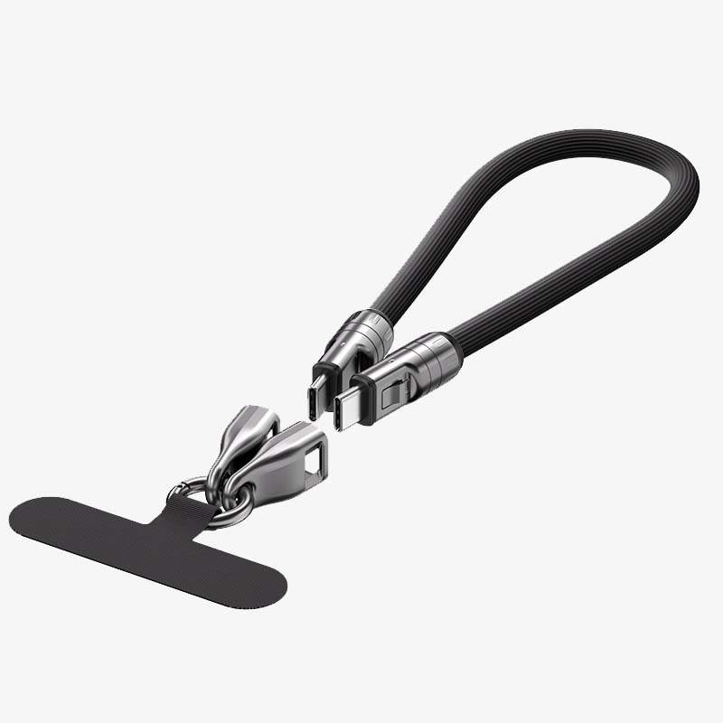 ✨Dual Type-C Fast Charging Data Cable with Wearable Lanyard📱