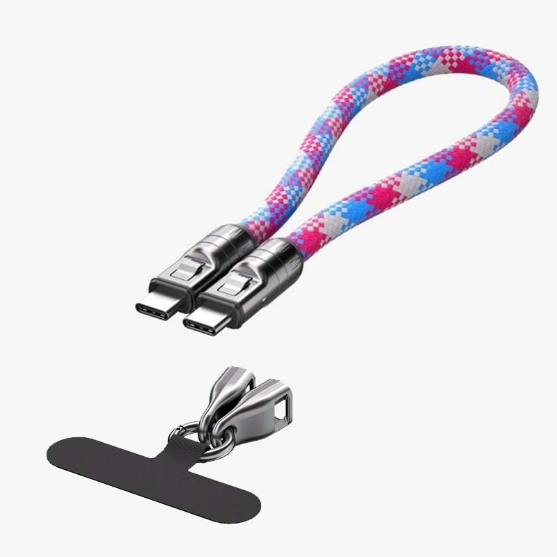 ✨Dual Type-C Fast Charging Data Cable with Wearable Lanyard📱