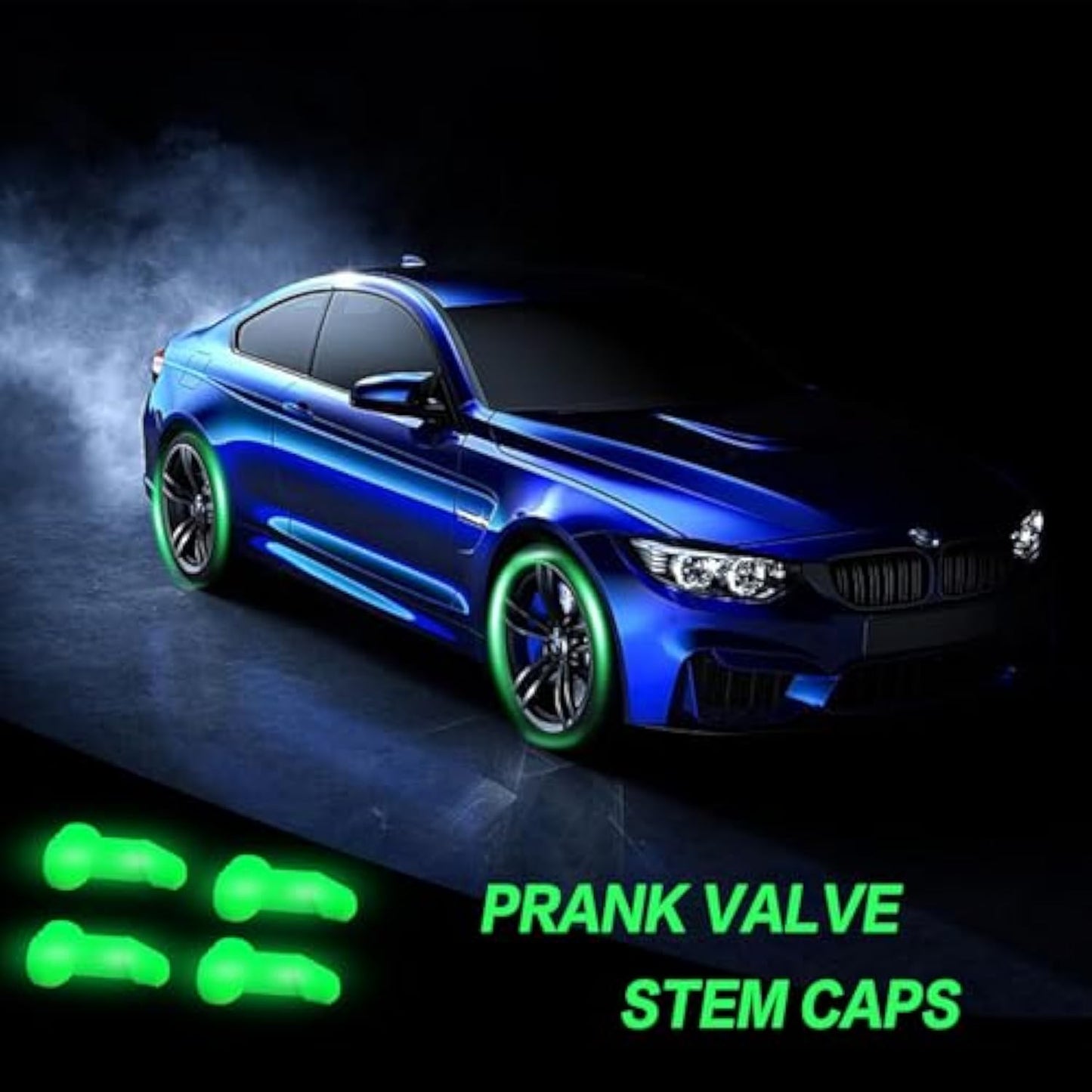 ❤️Highly recommended💥Funny Glow in The Dark Prank Valve Stem Caps Prank