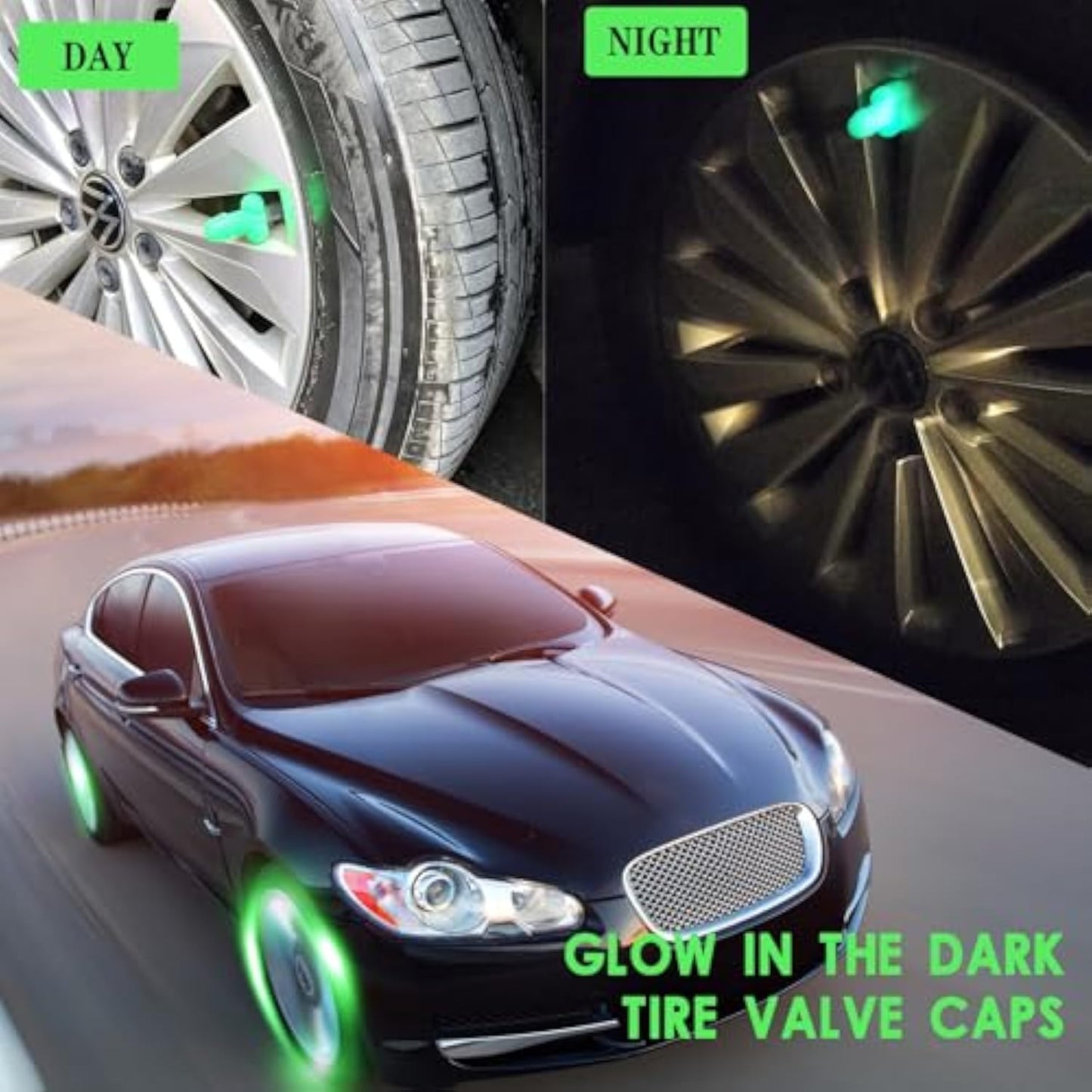 ❤️Highly recommended💥Funny Glow in The Dark Prank Valve Stem Caps Prank